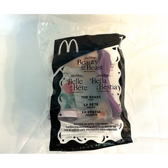 THE BEAST Disney’s Beauty & the Beast Movie Toy Figure McDonald’s #1 NEW 2002 - Picture 2 of 3